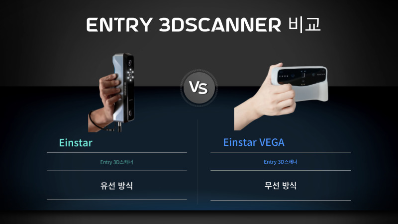 ENTRY 3d스캐너 비교 einstar와 einstar VEGA 비교